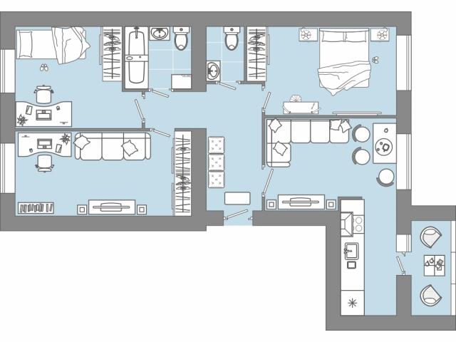 Квартира на продажу в Ульяновске, кв-л «Центральный», стр. 2 фото №0
