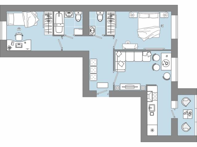Квартира на продажу в Ульяновске, кв-л «Центральный», стр. 2 фото №0