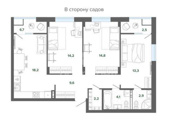 Квартира на продажу в Екатеринбурге, ул. Владимира Высоцкого, 5 фото №0