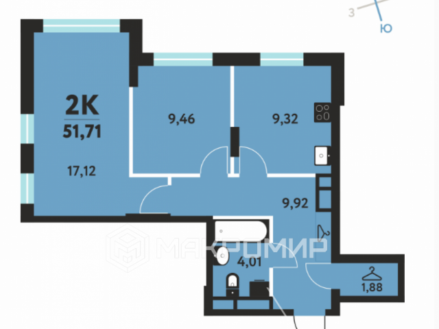 Квартира на продажу в Большом Савино, Теплогорская ул., 24/2, к 2 фото №5