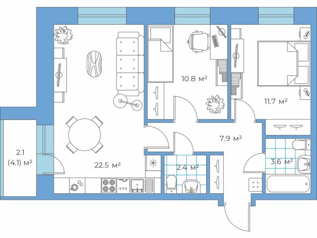 Квартира на продажу в Ульяновске, мкр. Волжские кварталы, стр. 3 фото №0
