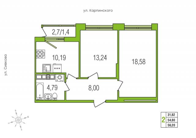 Квартира на продажу по адресу Россия, Пермский край, Пермь, ул. Карпинского, 50 фото №0