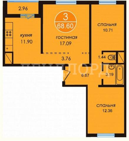 Квартира на продажу в Ростове-на-Дону, проспект Солженицына, 24/23 фото №9