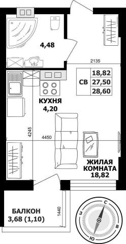 Квартира на продажу в Ростове-на-Дону, Доломановский переулок, 183 фото №1
