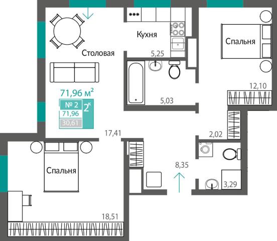 Квартира на продажу в Симферополе, Никанорова улица, д.1 фото №0