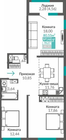 Квартира на продажу в Симферополе, Объездная дорога улица, д.53 фото №0
