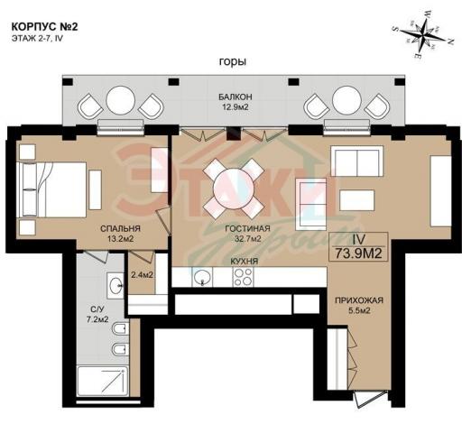 Квартира на продажу по адресу Россия, Республика Крым, Ялта, посёлок городского типа Ореанда, 60Гк2 фото №0