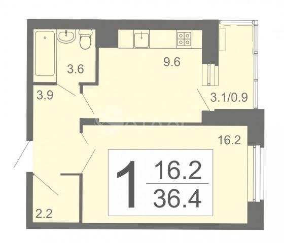 Квартира на продажу в Заречном, улица Ахунская, 25 фото №2