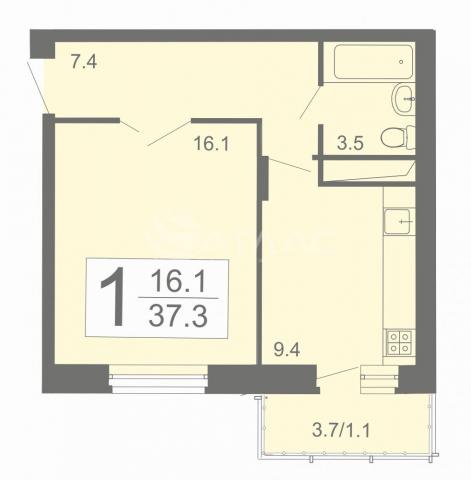 Квартира на продажу в Заречном, улица Ахунская, 25 фото №1
