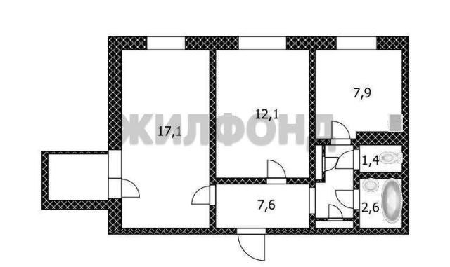 Квартира на продажу в Барнауле, Чкалова улица, 57 фото №14