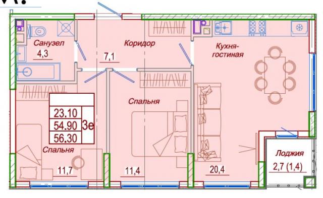 Квартира на продажу в Сукко, Мирная, д.11к1 фото №0