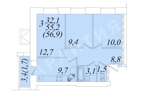 Квартира на продажу в Вологде, Новгородская улица, 42кБ фото №0