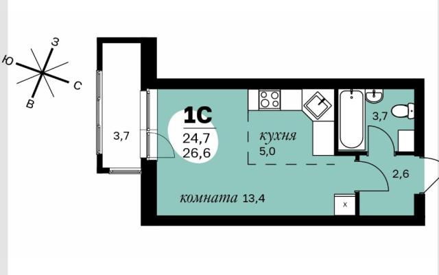 Квартира на продажу в Пермье, Клары Цеткин улица, 35 фото №3